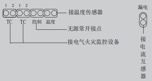 LDT9103EN組合式電氣火災監(jiān)控探測器接線端子說明
