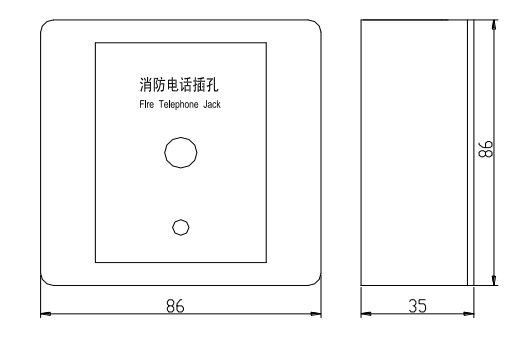 利達(dá)HY5714B總線(xiàn)消防電話(huà)插孔示意圖